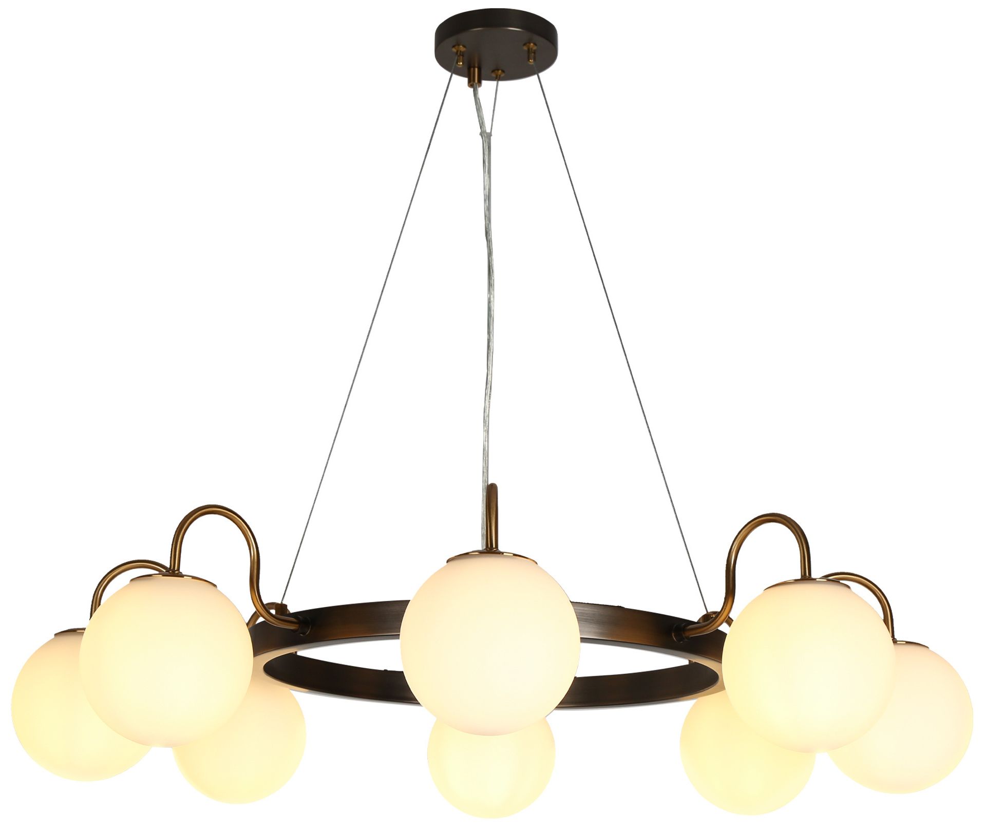 Aladarimo 8-Light Opal Glass Chandelier - Made to Order
