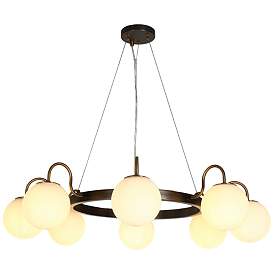 Image1 of Aladarimo 8-Light Opal Glass Chandelier