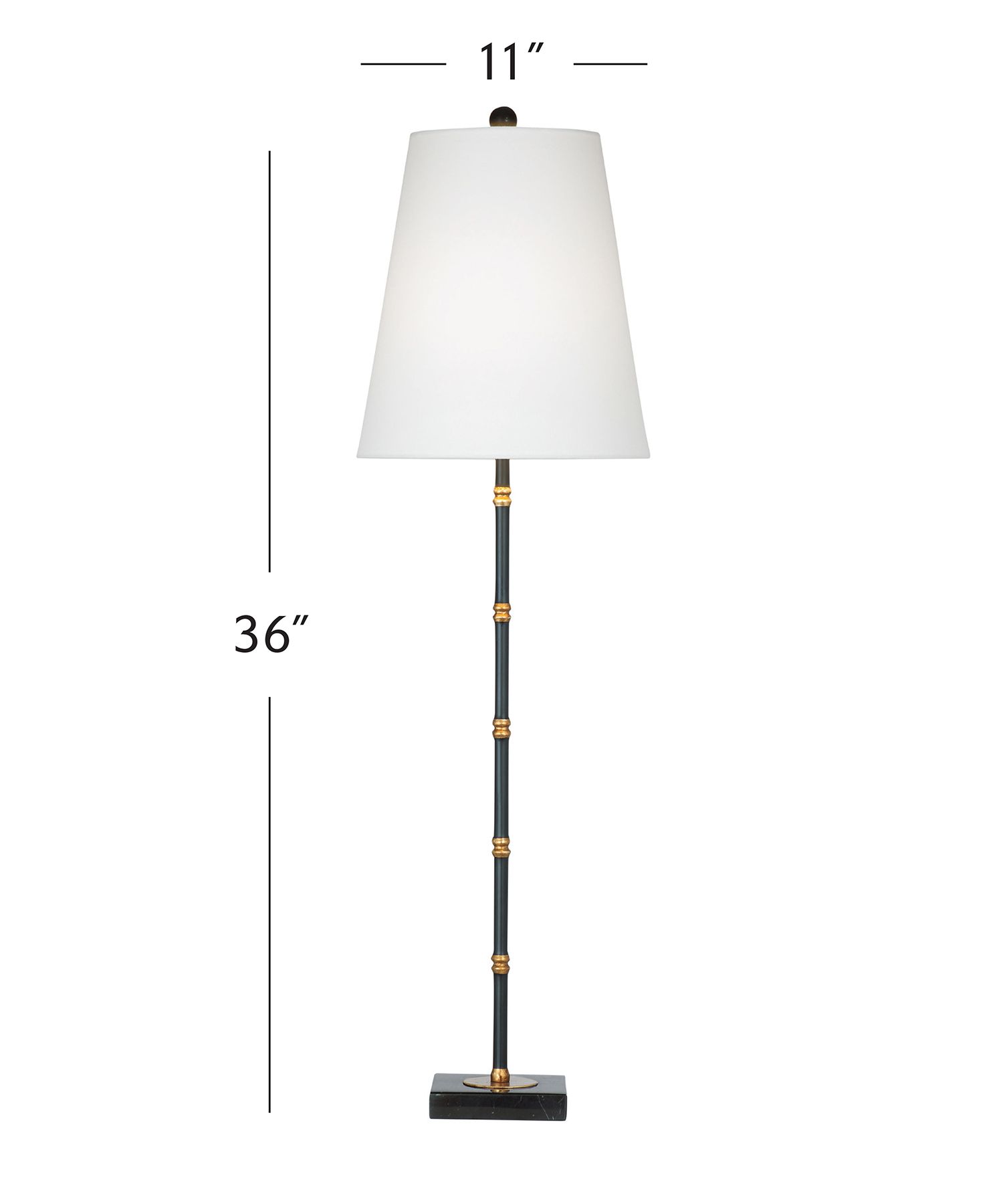 Image 4 Alamance Black and Gold Metal Table Lamp more views