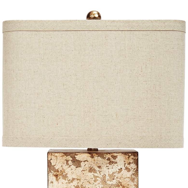 Image 2 Alan 31 1/2" High Cement Antique Gold Rectangular Modern Table Lamp more views