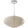 5_Alana 20" Wide White Metal Pendant Light more views