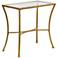 Alana 24" Wide Clear Glass Antique Gold Metal Accent Table