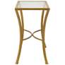 5_Alana 24" Wide Clear Glass Antique Gold Metal Accent Table more views
