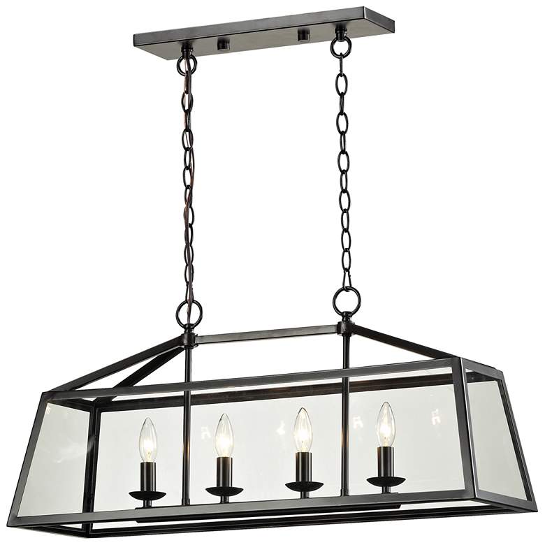 Image 1 Alanna 10 inch Wide 4-Light Chandelier - Oil Rubbed Bronze