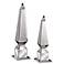 Alanna 24" and 19" High Decorative Mirrored Table Finials