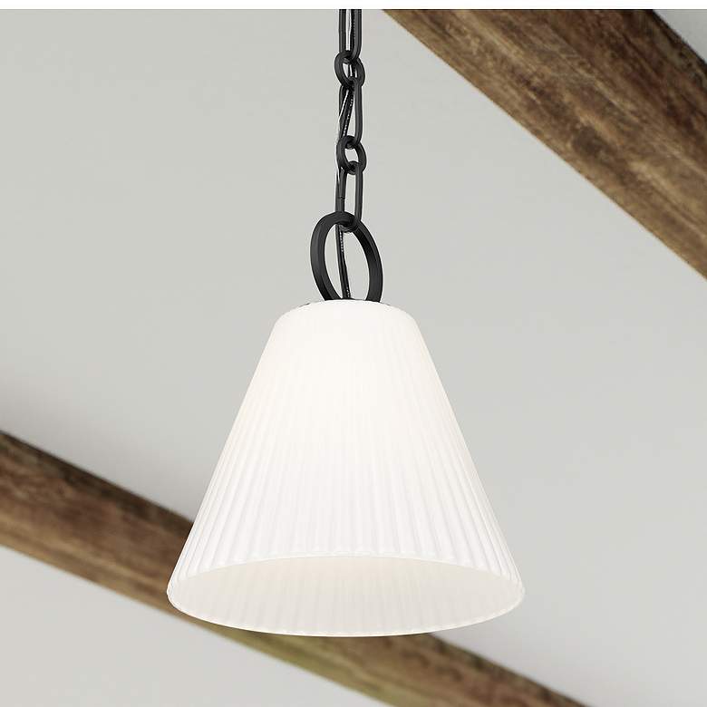 Image 1 Alaric by Z-Lite Matte Black 10 inch 1 Light Pendant