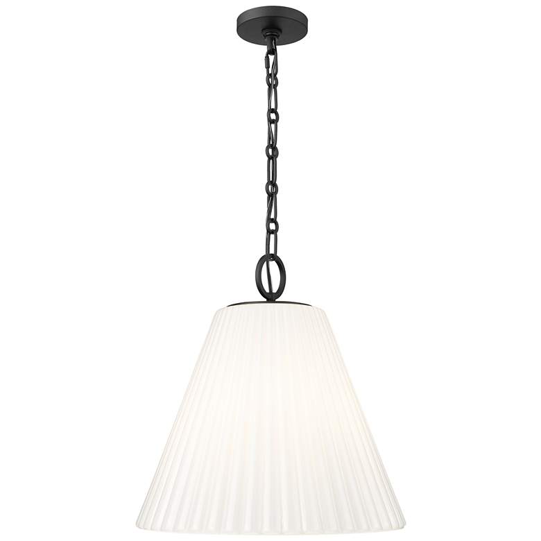 Image 1 Alaric by Z-Lite Matte Black 18 inch 3 Light Pendant