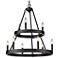 Alastair 24" Wide Matte Black 9-Light Chandelier