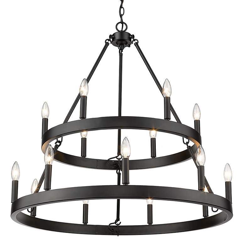Image 5 Alastair 32" Wide Matte Black 15-Light 2-Tier Chandelier more views