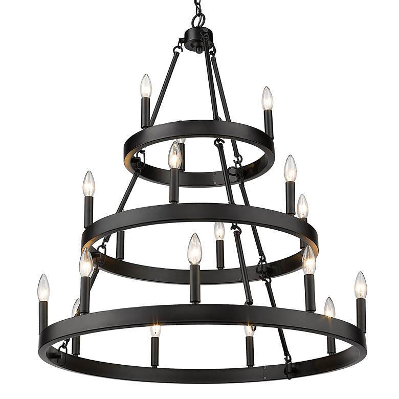 Image 4 Alastair 32" Wide Matte Black 18-Light Chandelier more views