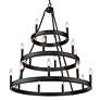 4_Alastair 32" Wide Matte Black 18-Light Chandelier more views