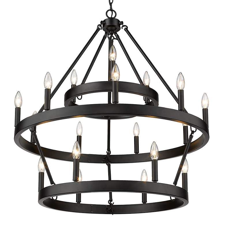 Image 3 Alastair 32" Wide Matte Black 18-Light Chandelier more views