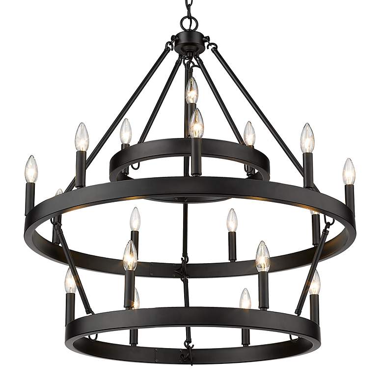 Image 3 Alastair 32 inch Wide Matte Black 18-Light Chandelier more views