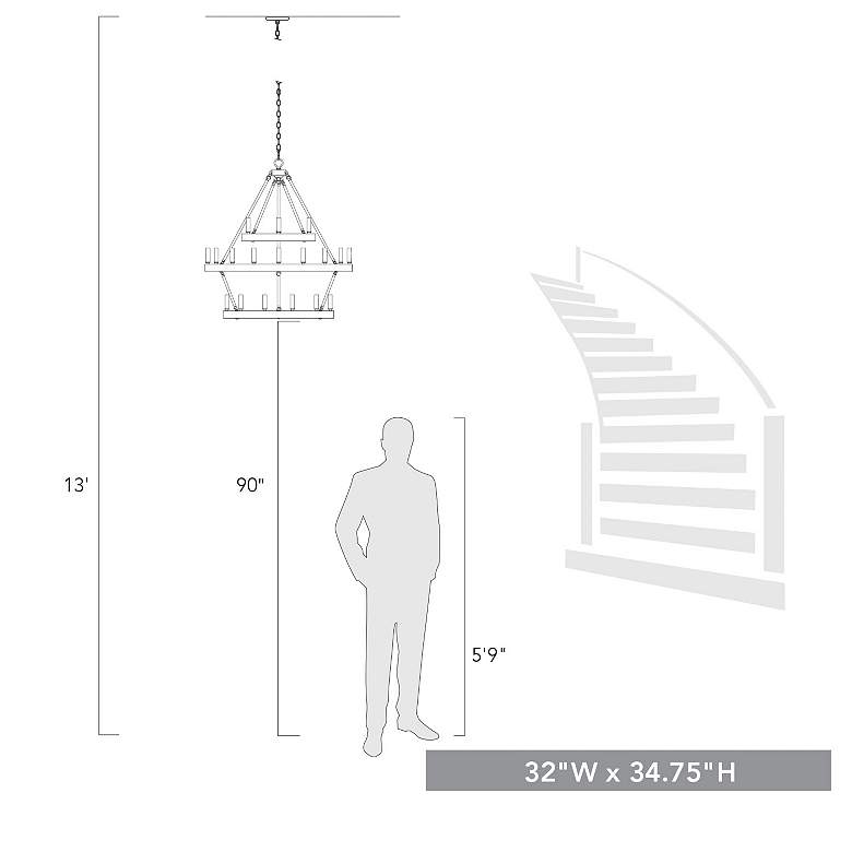 Image 5 Alastair 32" Wide Matte Black 18-Light Chandelier more views