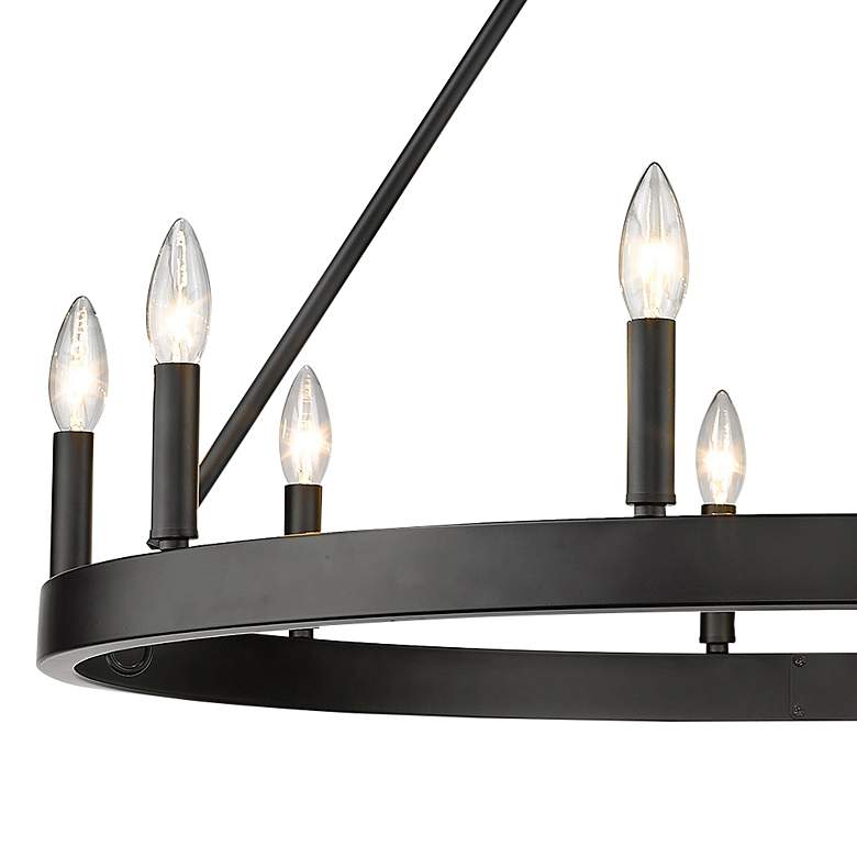 Image 2 Alastair 32" Wide Matte Black 9-Light Ring-Round Chandelier more views