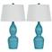 Alaster Sky Blue Ceramic Table Lamps - Set of 2