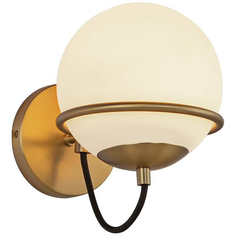 Image 1 Alba 10" High Aged Gold Wall Sconce