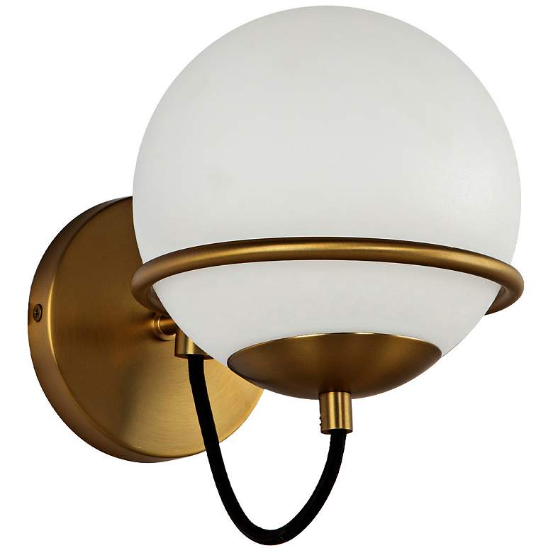 Image 4 Alba 10" High Aged Gold Wall Sconce more views