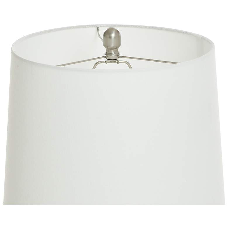 Image 3 Alba 30"H Cream Nickel Table Lamp w/ Off-White Shade more views