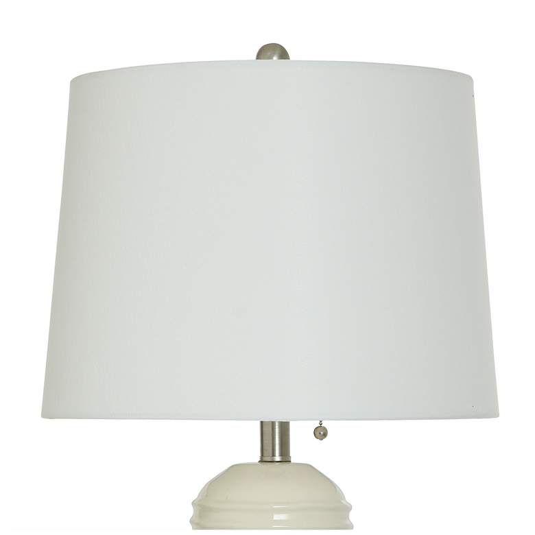 Image 4 Alba 30"H Cream Nickel Table Lamp w/ Off-White Shade more views