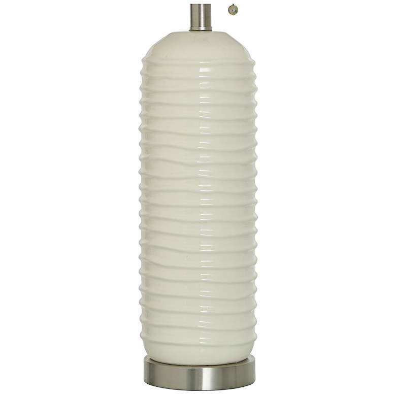 Image 5 Alba 30"H Cream Nickel Table Lamp w/ Off-White Shade more views