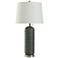 Alba 30"H Dark Green Nickel Table Lamp w/ Off-White Shade