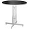 Alba 40" Wide Polished Stainless Steel Round Bar Table