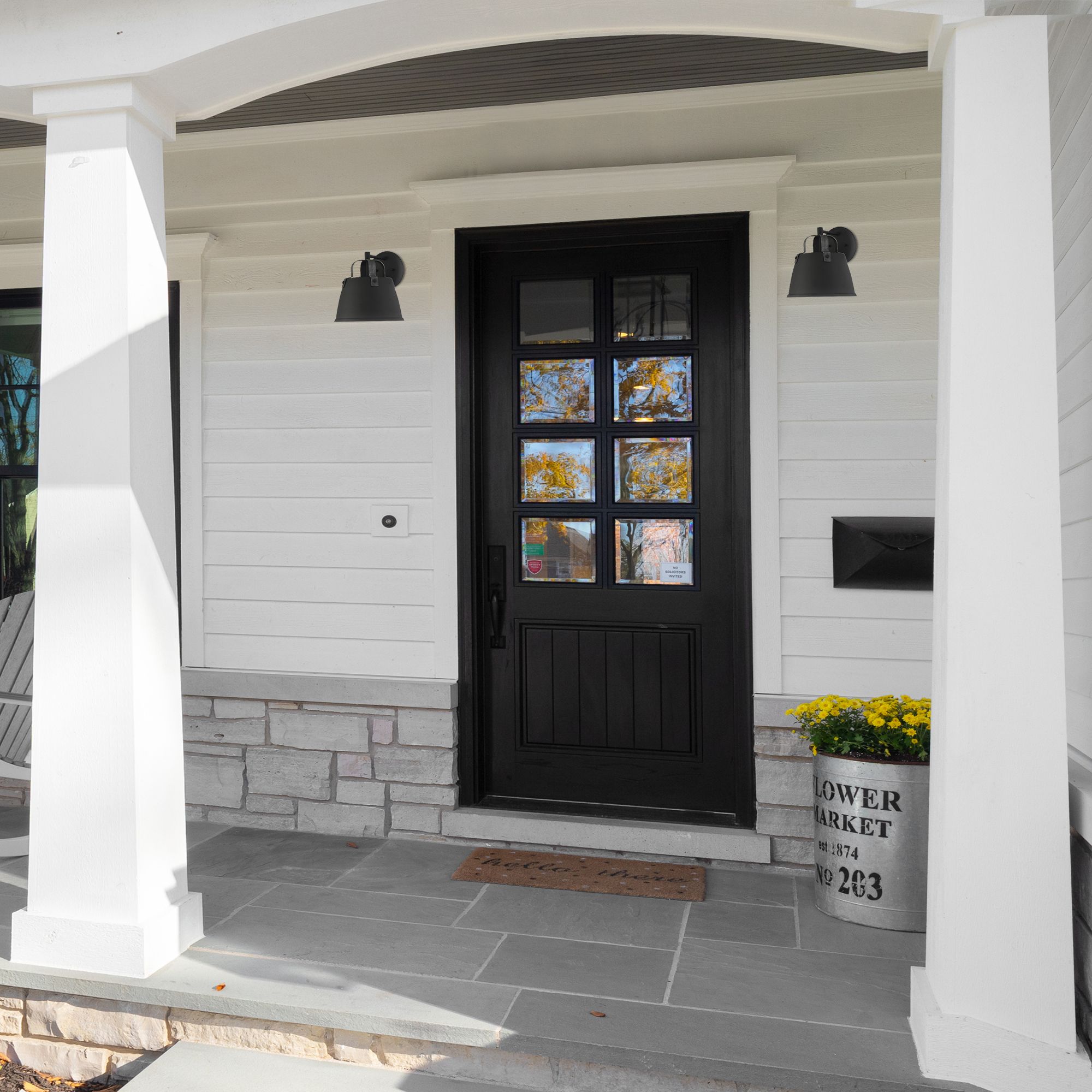 Image 3 Albany 10.75" Wide 1-Light Black Outdoor Wall Light more views