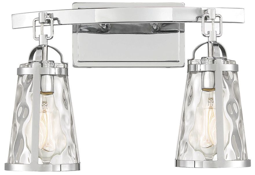 Thumbnail1 of Albany 2-Light Bathroom Vanity Light in Polished Chrome