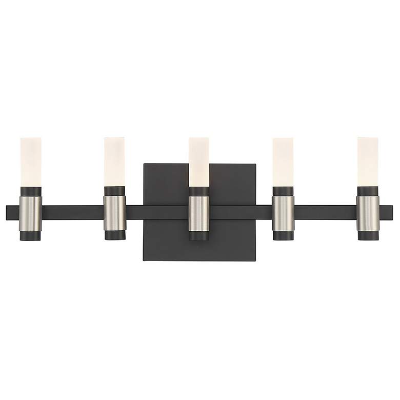 Image 1 Albany 20" Wide Black and Nickel 5-Light LED Bath Light