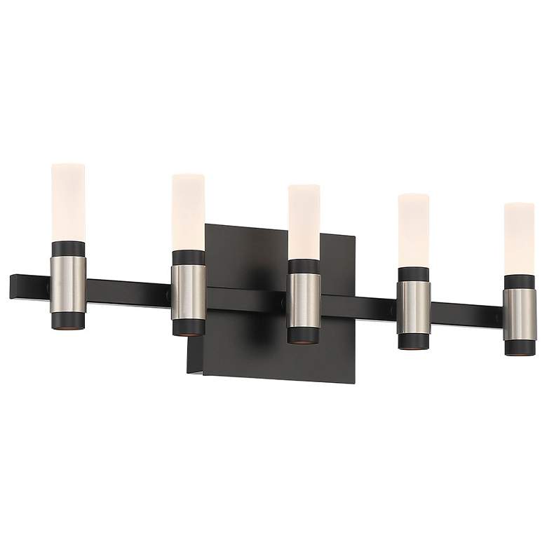 Image 3 Albany 20" Wide Black and Nickel 5-Light LED Bath Light more views