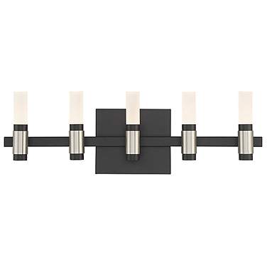 Albany 20" Wide Black and Nickel 5-Light LED Bath Light