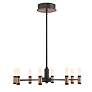4_Albany 23 1/2" Wide Black and Brass 8-Light LED Chandelier more views