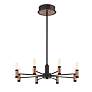 5_Albany 23 1/2" Wide Black and Brass 8-Light LED Chandelier more views