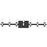 1_Albany 32 1/4" Wide Black and Silver 7-Light LED Bath Light