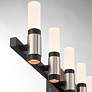 2_Albany 32 1/4" Wide Black and Silver 7-Light LED Bath Light more views