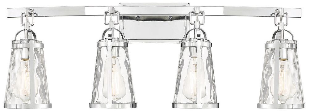 Albany 4-Light Bathroom Vanity Light in Polished Chrome