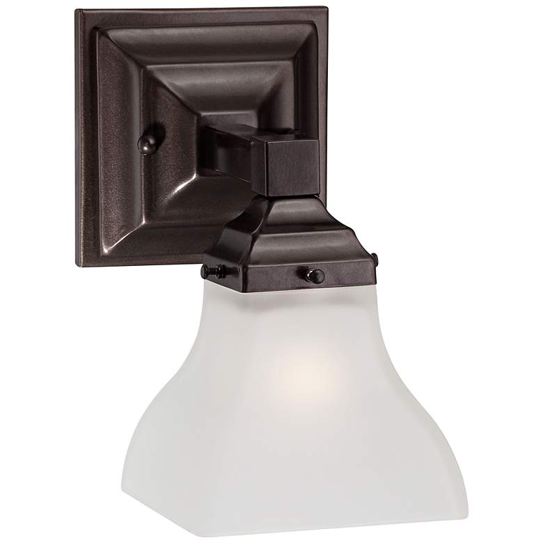 Image 1 Albany 8 1/4" High Bronze Bathroom Light