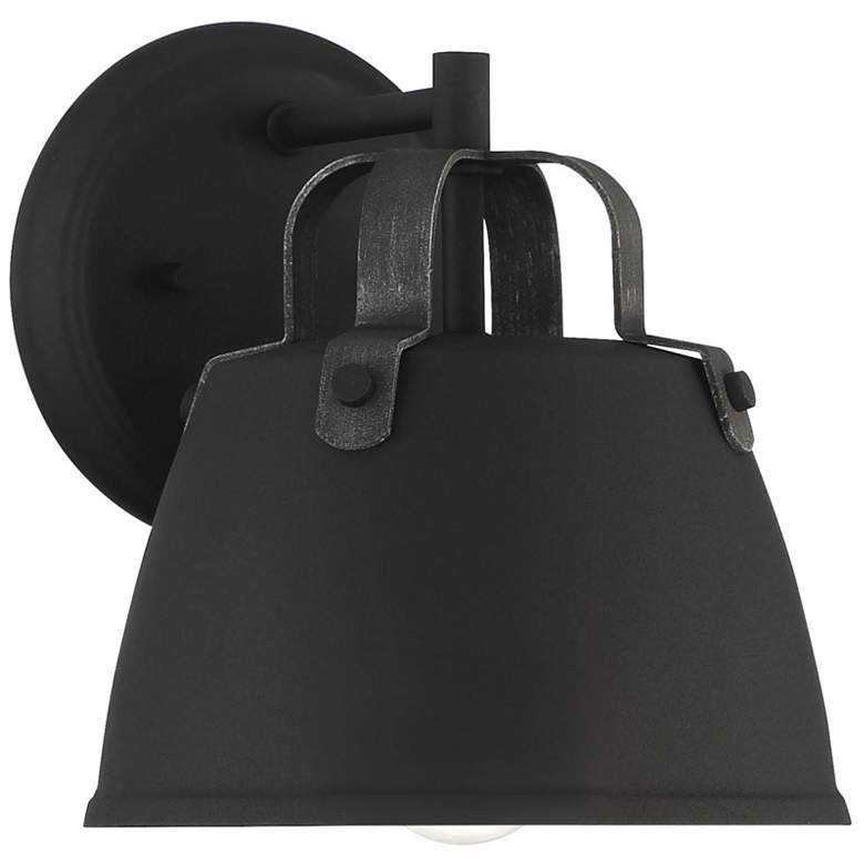 Image 1 Albany 9" Wide 1-Light Black Outdoor Wall Light