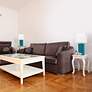 Thumbnail2 of Albers 21" Teal Blue-Green Leather Modern Accent Table Lamp Set of 2 more views