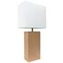 Albers Beige Leather Accent Table Lamp