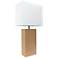 Albers Beige Leather Accent Table Lamp