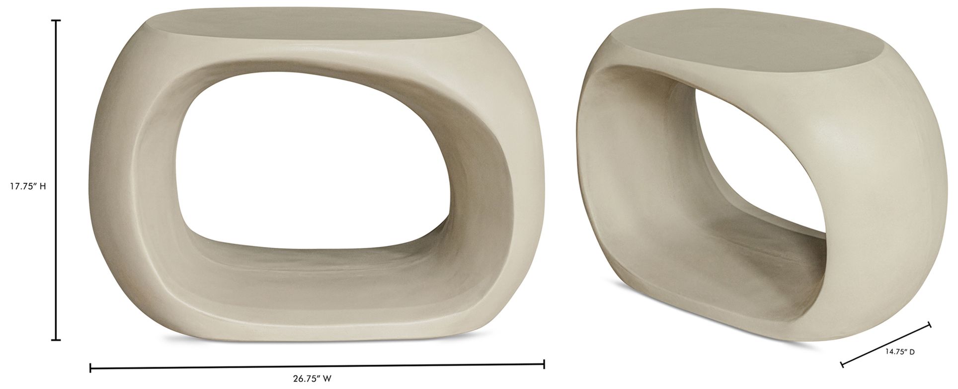 Image 6 Albers Outdoor Stool Cream more views