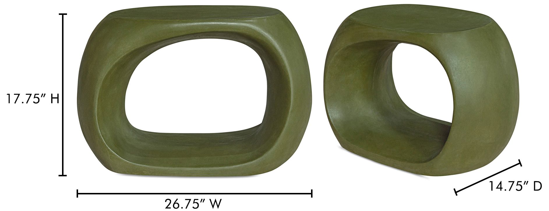 Image 6 Albers Outdoor Stool Green more views