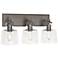 Albert 20 1/2" Wide Patina Nickel 3-Light Bath Light