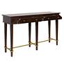 2_Albert 56" Wide Dark Caramel 2-Drawer Console Table more views