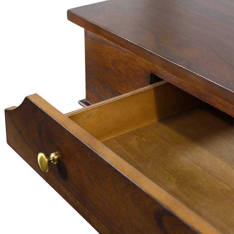 Image 3 Albert 56" Wide Dark Caramel 2-Drawer Console Table more views