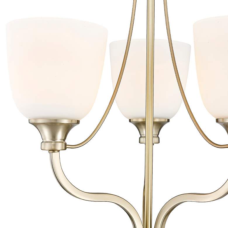 Image 2 Alberta 18" Wide Modern Gold 3-Light Chandelier more views