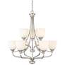 1_Alberta 32" Wide Brushed Nickel 9-Light Chandelier