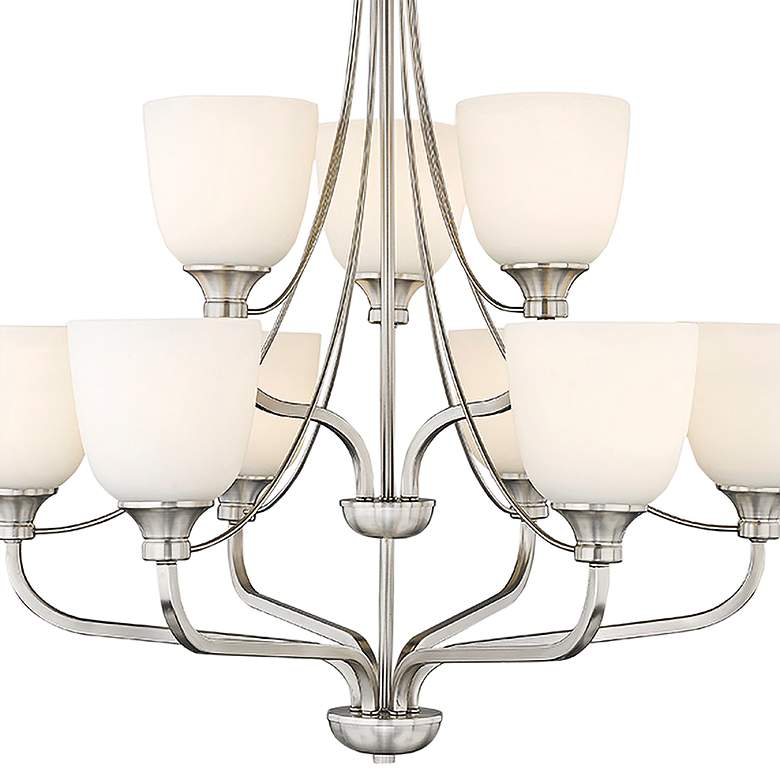 Image 2 Alberta 32" Wide Brushed Nickel 9-Light Chandelier more views